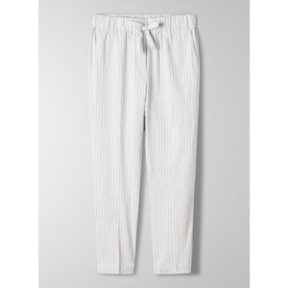 Aritzia babaton errol pants linen ankle trousers small - Picture 3 of 11